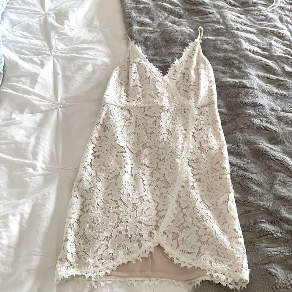 Lace White Dress with Adjustable Straps